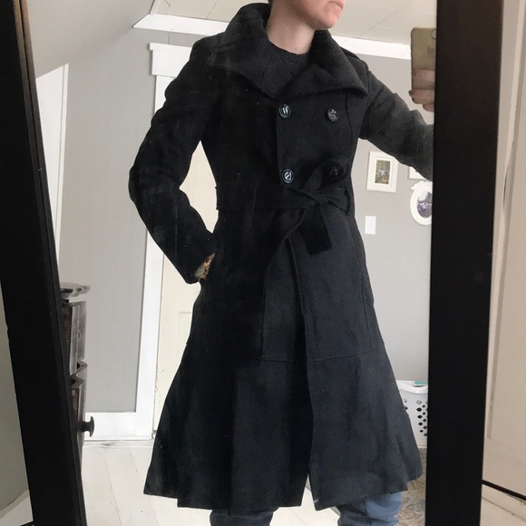 Calvin Klein Jackets & Blazers - Heavy long black wool Calvin Klein dress coat